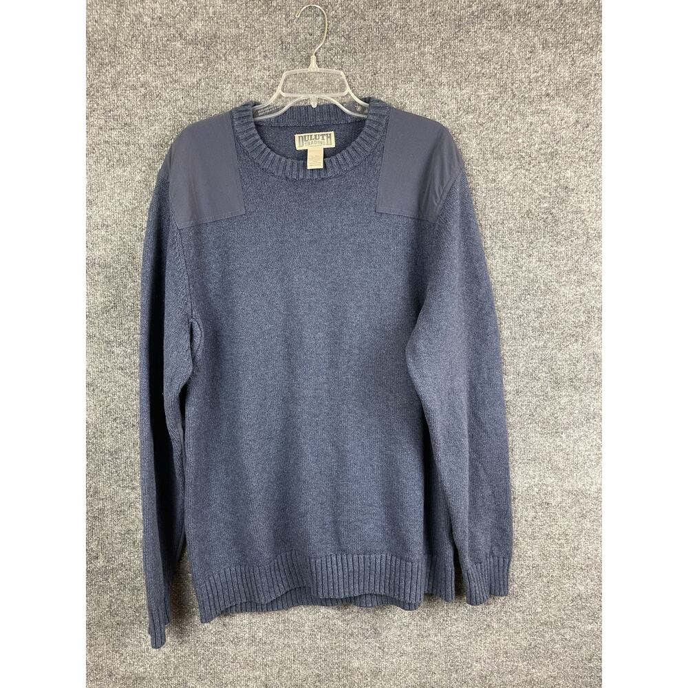 Duluth Trading Men's Colonel Bick's Sweater Wool Blend Crew Neck Size Large Tall